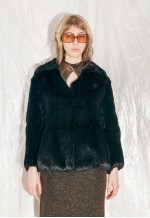Vintage Fur Coat 60s Super Soft Jacket in Black
