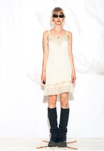 Vintage 50s Lace Slip Dress in Beige