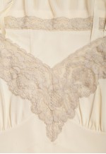Vintage 50s Lace Slip Dress in Beige