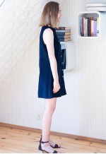 Dark blue navy sleeveless pinafore dress
