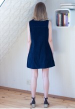 Dark blue navy sleeveless pinafore dress