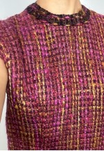 Vintage Pink Tweed Pencil Dress