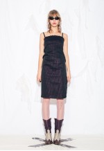 Vintage Y2K Slit Party Dress in Shimmering Pink