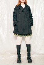 Vintage Coat 90s Preppy Oversized Puffer Jacket in Black
