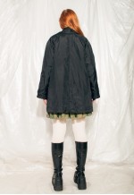 Vintage Coat 90s Preppy Oversized Puffer Jacket in Black