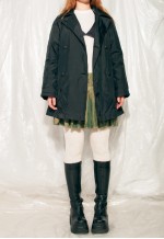Vintage Coat 90s Preppy Oversized Puffer Jacket in Black