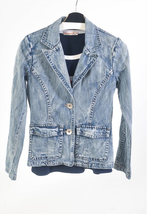 Vintage 00s denim blazer jacket