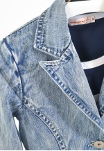 Vintage 00s denim blazer jacket