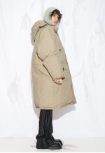 Vintage 90s Oversized Leather Down Puffer Coat