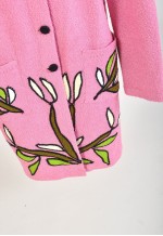 Vintage 00s maxi jacket cardigan in pink