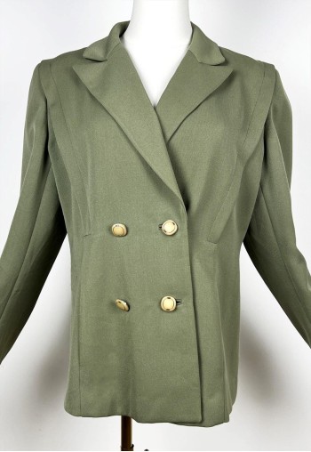 Vintage Olive Green Wool Jacket