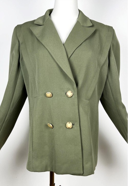 Vintage Olive Green Wool Jacket
