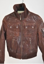Vintage 00s leather jacket in brown