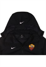 Vintage 90's Windbreaker Roma Hooded Full Zip Up Black