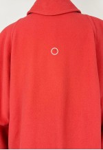 Vintage Coral Pink Wool Coat, Pure Wool Long winter coat