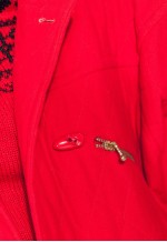 Vintage Coat 80s Warm Wool Winter Coat in Red