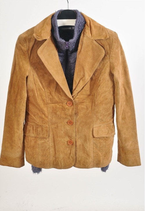 Vintage Lightweight 00s suede leather blazer jacket